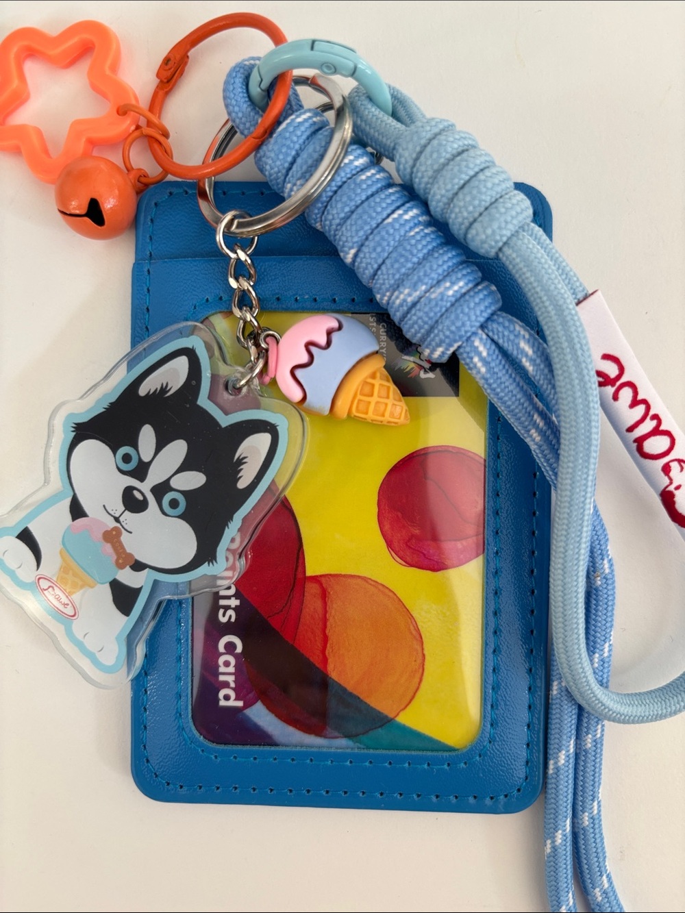 🩵Handmade Husky Card & Key Holder